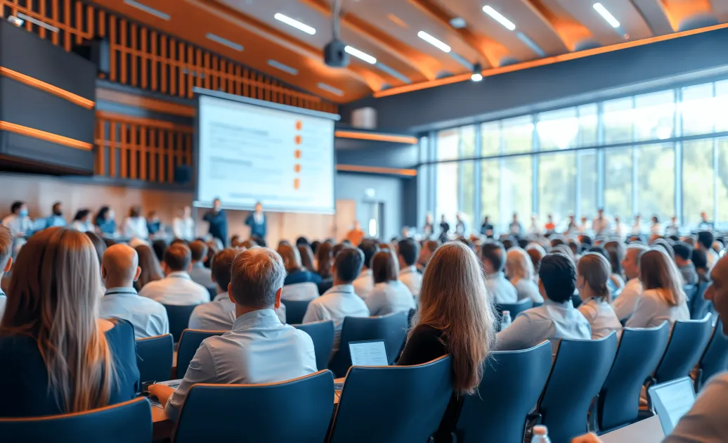 証券会社主催の大規模カンファレンス会場